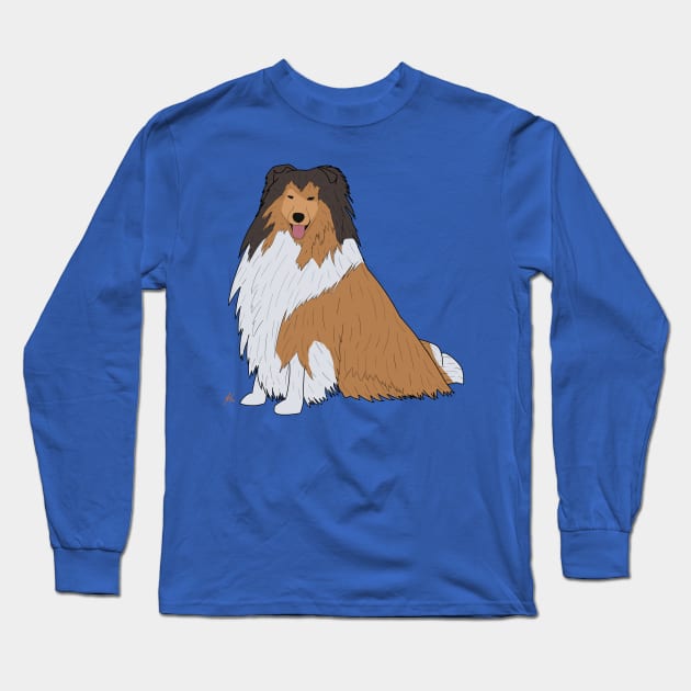 Collie Long Sleeve T-Shirt by AMCArts